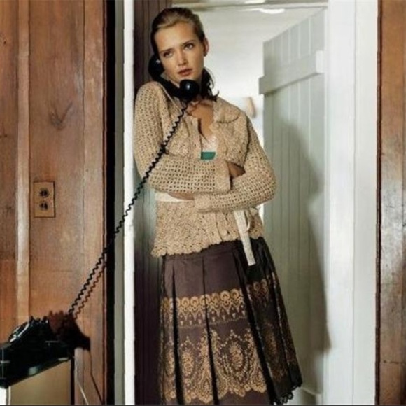 RARE Moth Anthro Spiced Eggnog Cardigan Sweater - Picture 2 of 8